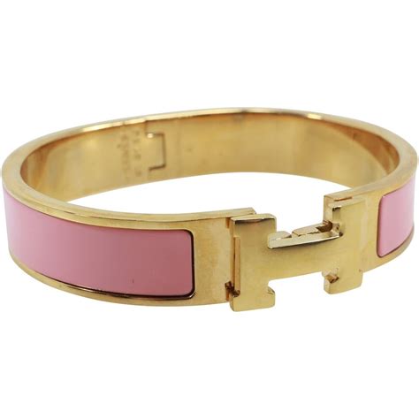 Hermes, St 0126 Made In France, Bracelet With Pink